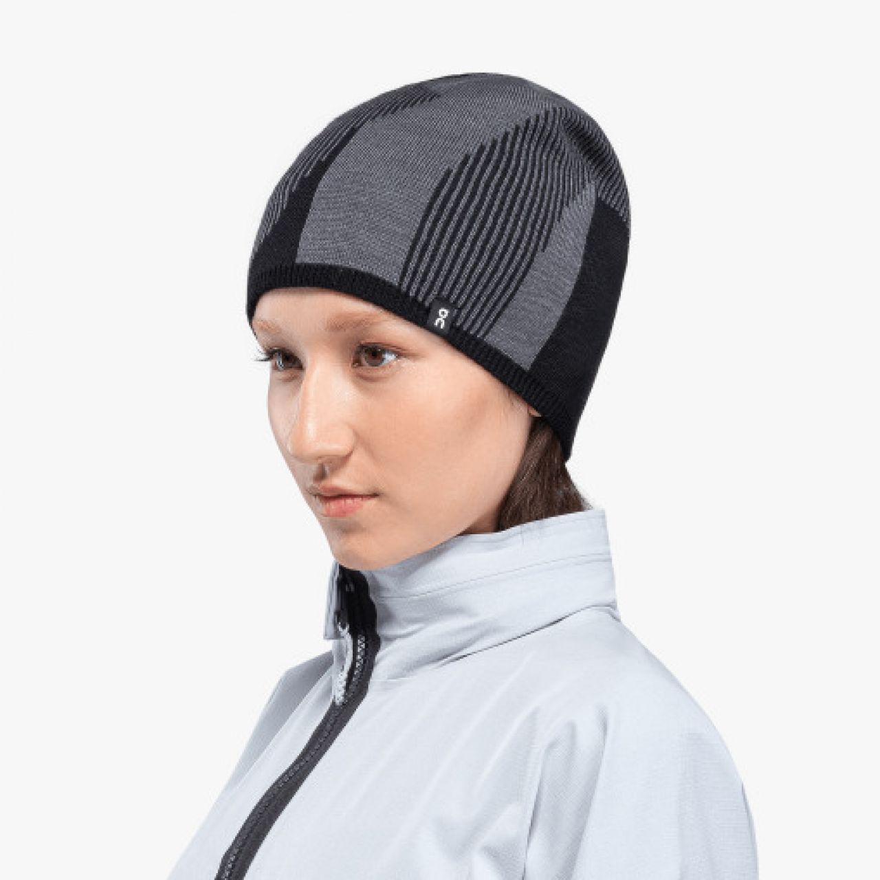 ON RUNNING EXPLORER MERINO BEANIE ROCK ET BLACK