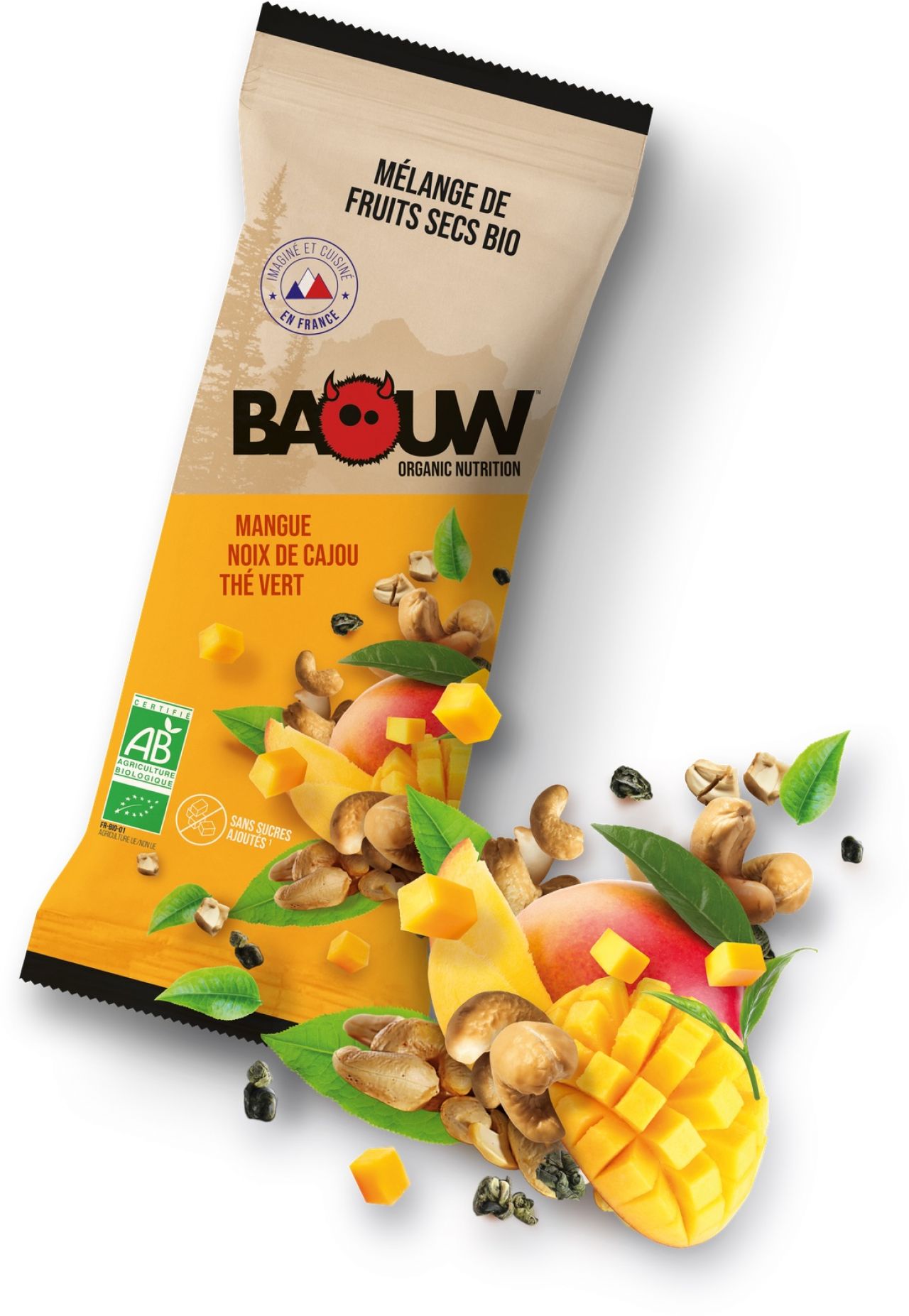 BAOUW MELANGE FRUITS SECS BIO MANGUE NOIX DE CAJOU THE VERT fruits secs