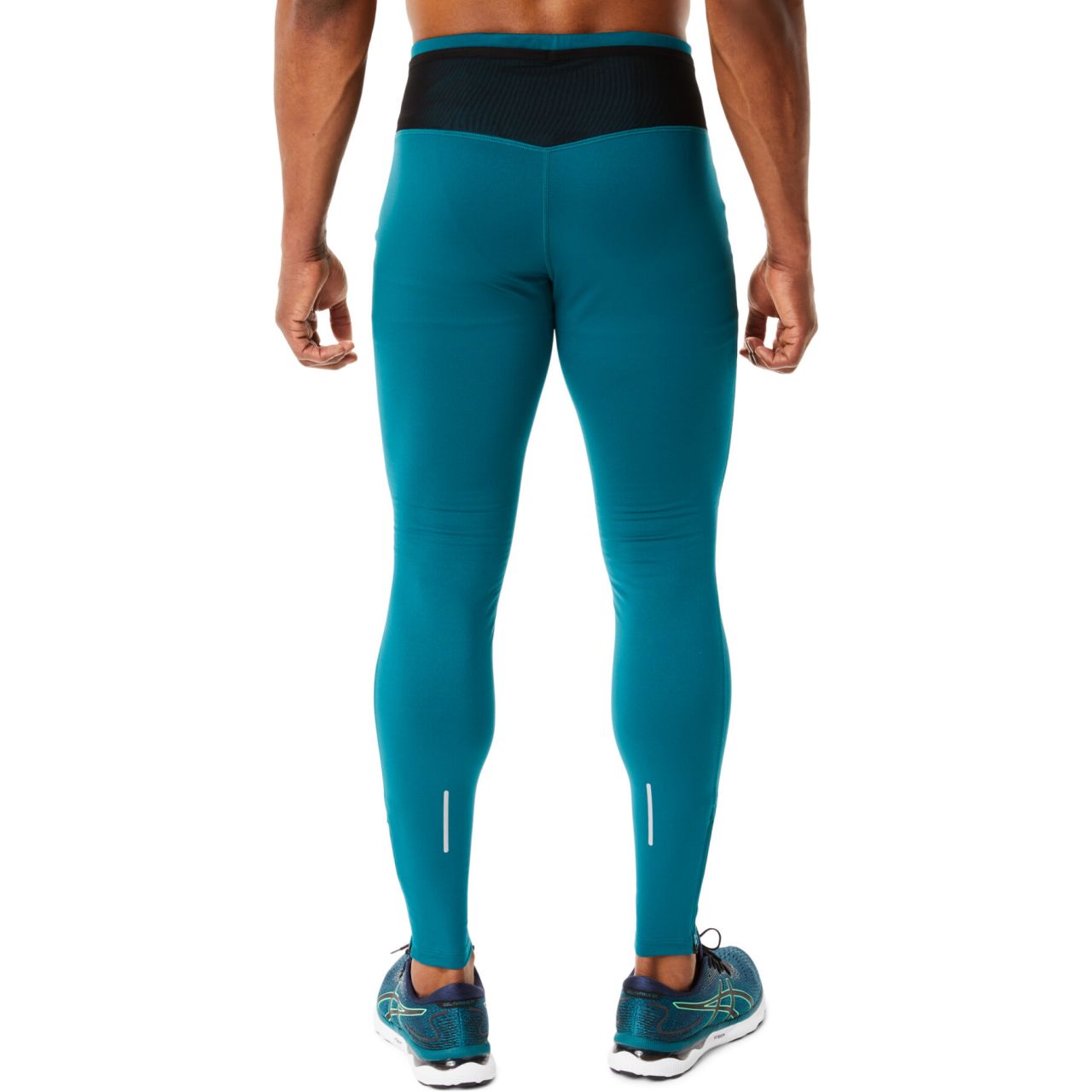ASICS WINTER RUN TIGHT VERT PINE ET NOIR Collant Running