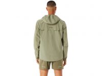 ASICS ACCELERATE JACKET LICHEN GREEN Veste Running étanche pas cher