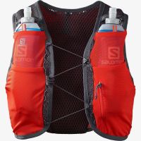 SALOMON ACTIVE SKIN 8  FIERY RED  Sac à dos trail pas cher