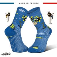 BV SPORT CHAUSSETTE RUN COLLECTOR NHOBI AMOUR BLEU Made in France