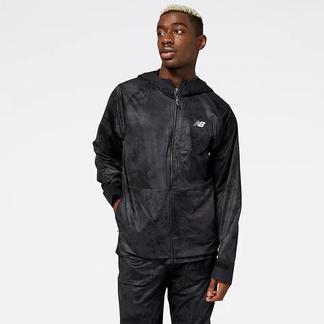 NEW BALANCE IMPACT RUN AT WATERPROOF JKT NOIRE Veste running tanche