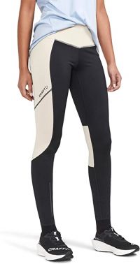 CRAFT ADV ESSENCE WARM TIGHT W BLACK ET ECRU Collant Running chaud pas cher