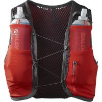 SALOMON ACTIVE SKIN 4 SET FIERY RED Sac à dos trail pas cher