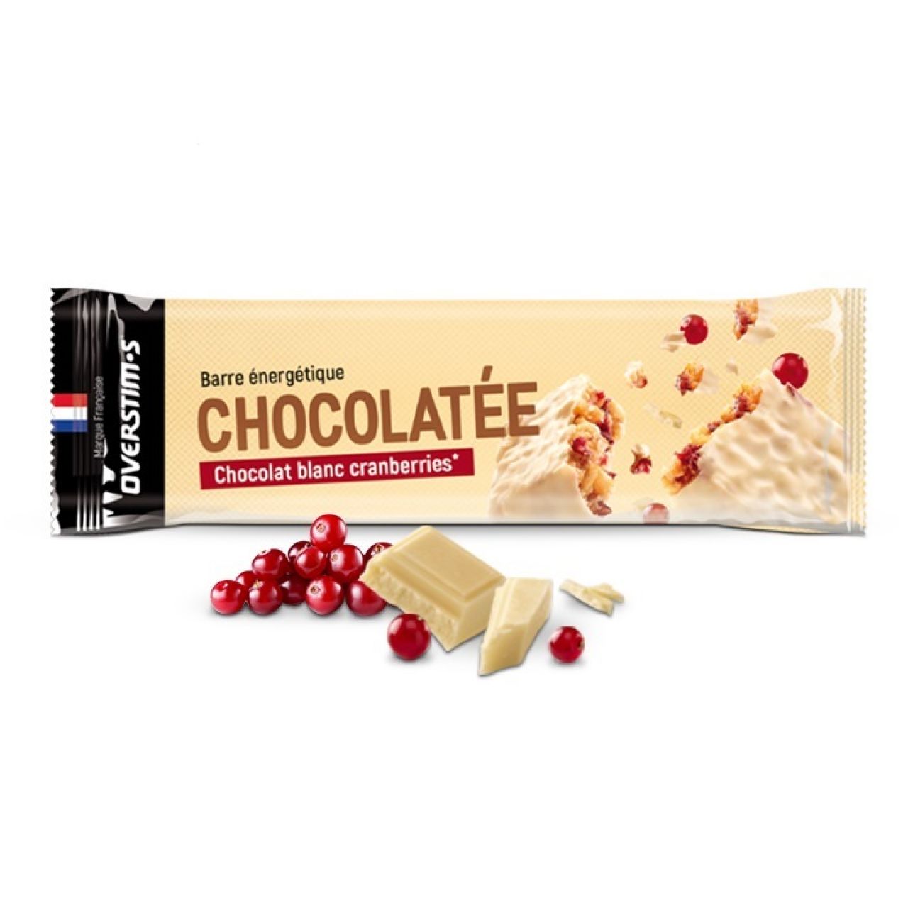 OVERSTIMS CHOCOLAT BLANC ET CRANBERRIES Barres energetiques