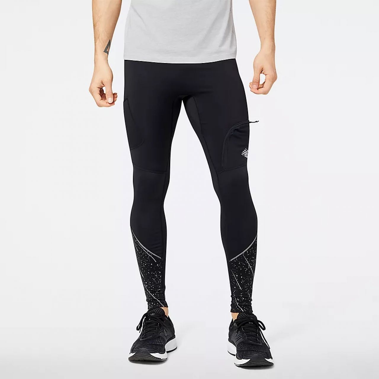 NEW BALANCE IMPACT REFLECTIVE RUN HEAT TIGHT NOIR Collant de running