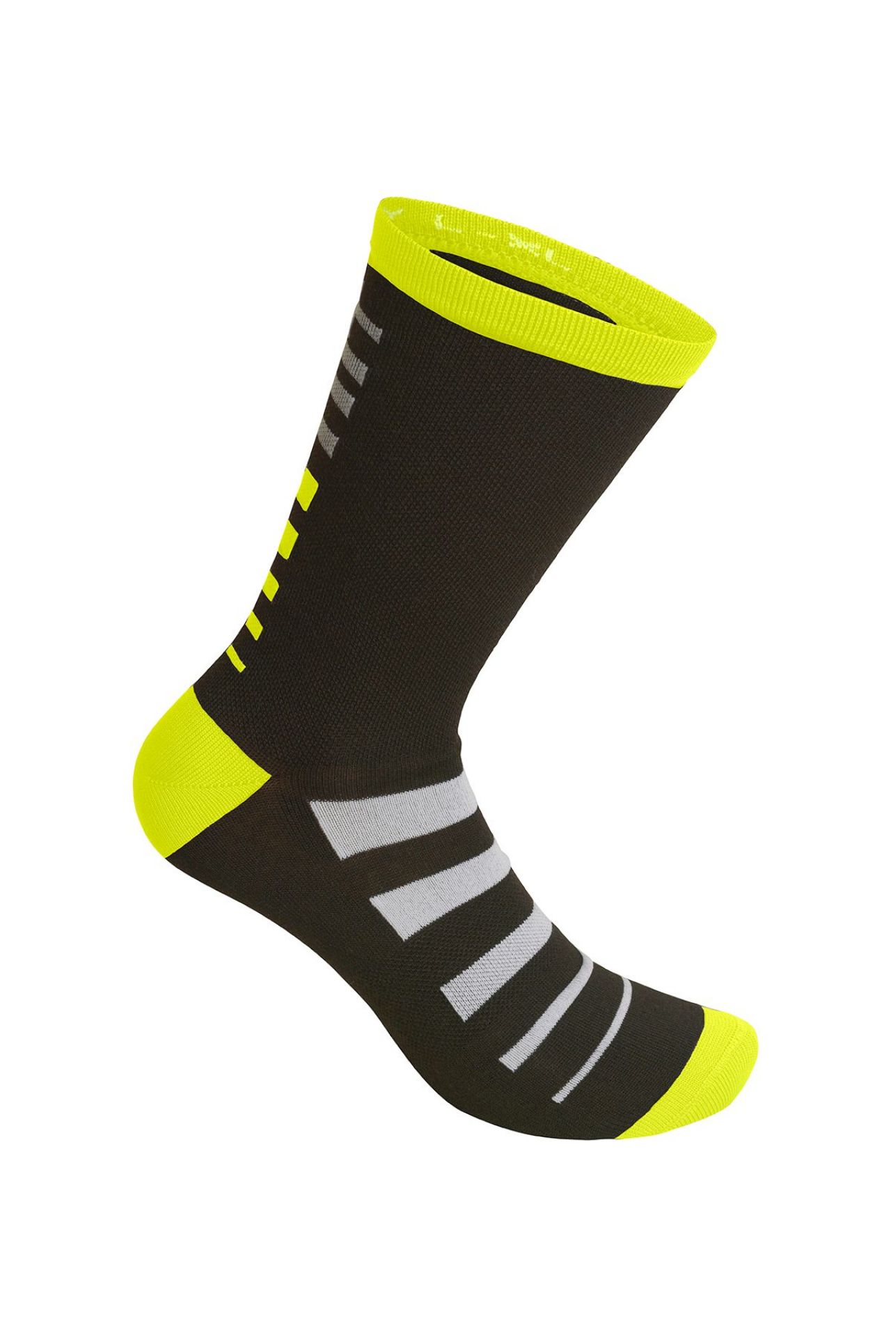 ZERO RH LOGO MERINO SOCK 20 BLACK ET YELLOW FLUO Chaussettes cyclisme