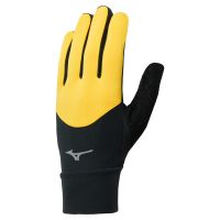 MIZUNO WARMALITE GLOVE BLACK ET RACING YELLOW  Gants running