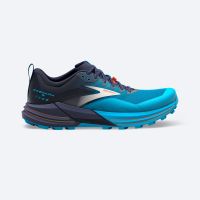 BROOKS CASCADIA 16 PEACOT ET ATOMIC BLUE Chaussures de trail pas cher