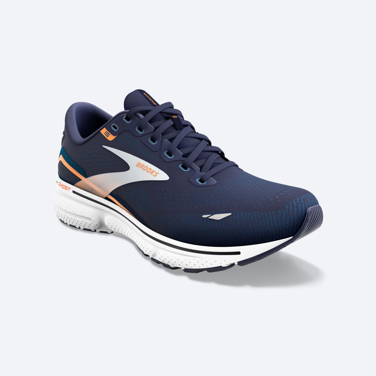 BROOKS GHOST 15 PEACOT ET BLUE Chaussures de running