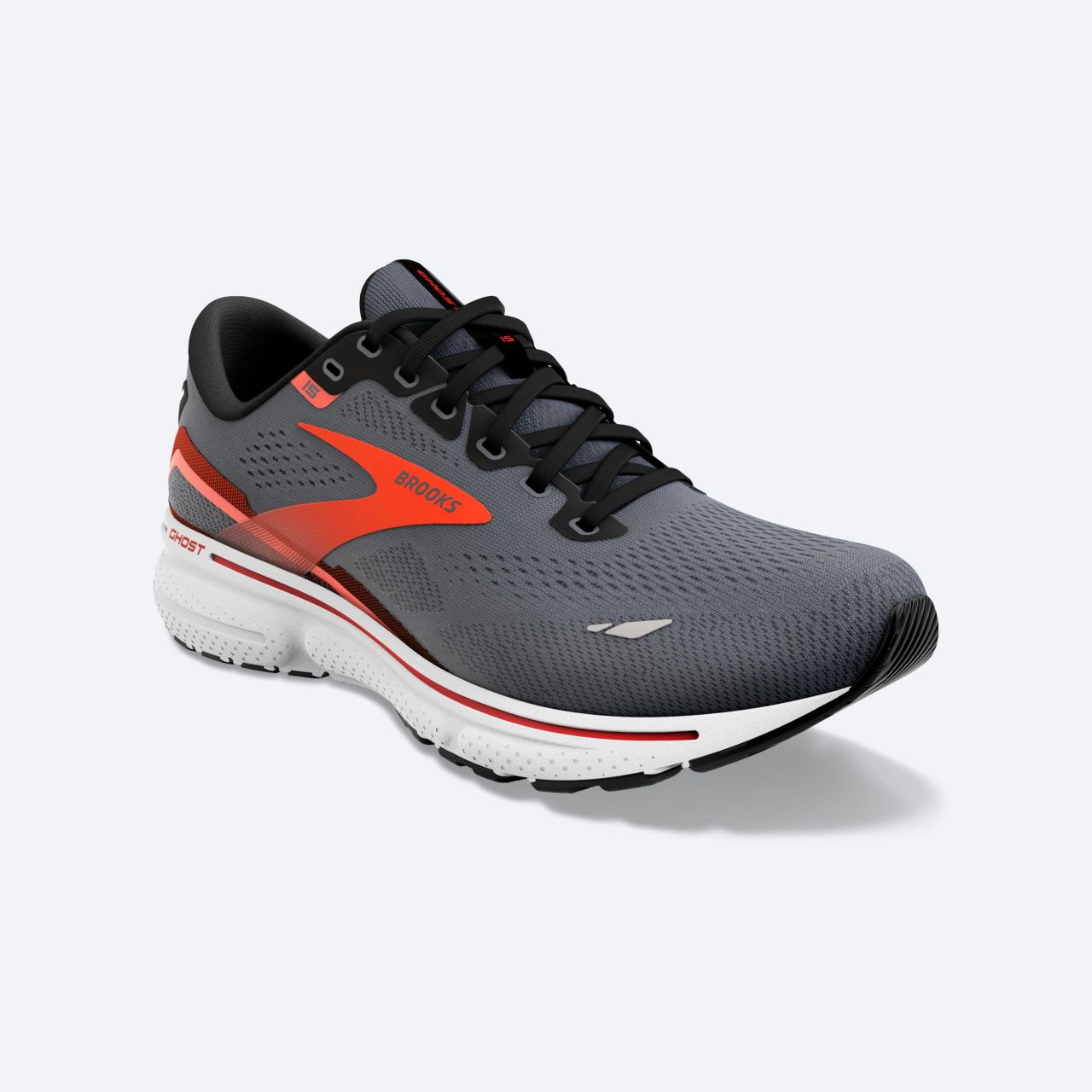 BROOKS GHOST 15 EBONY ET SPICY ORANGE Chaussures de running
