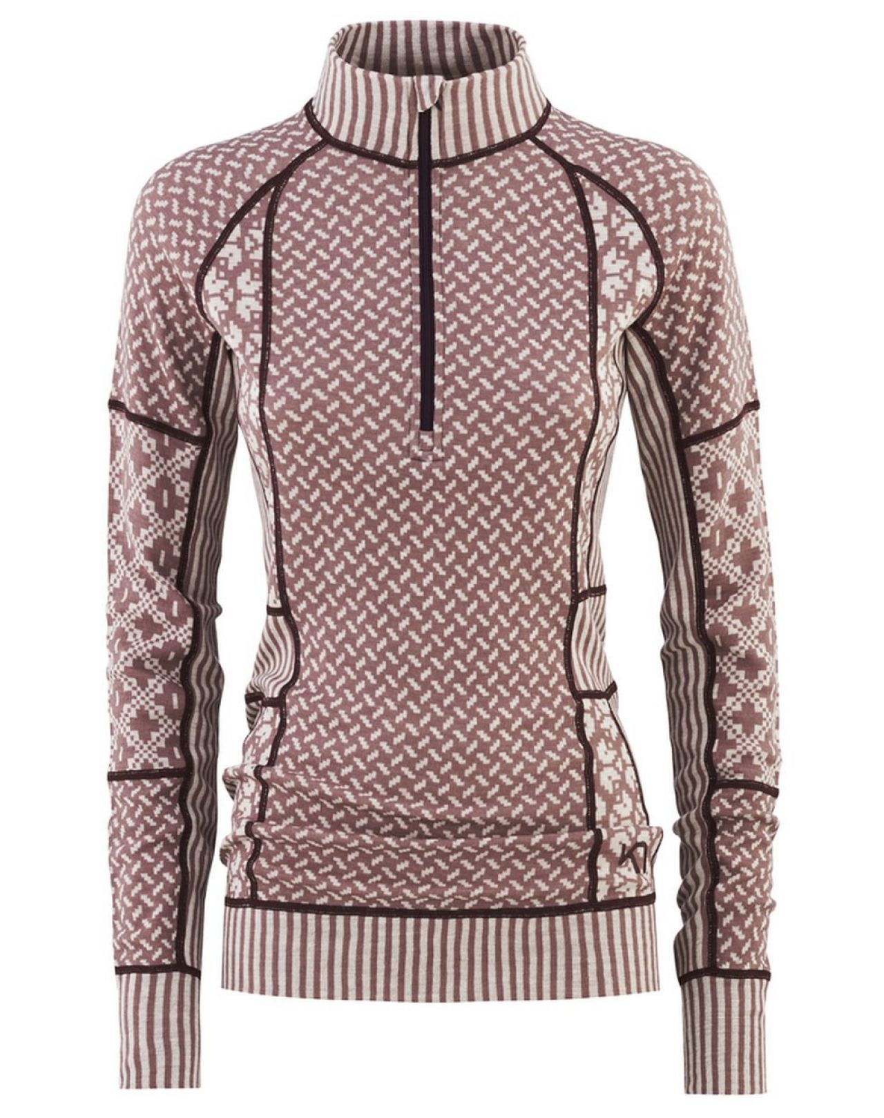 KARI TRAA SMEKKER H/Z TAUPE  Sous vetement technique en laine merinos