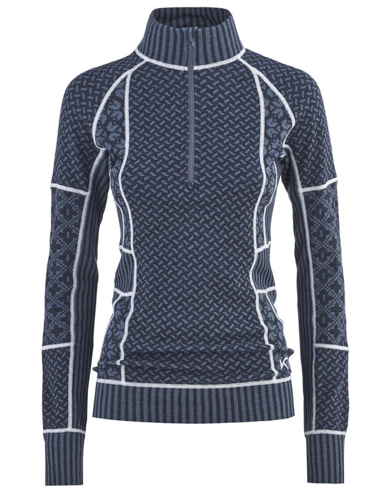 KARI TRAA SMEKKER H/Z MARIN Sous vetement technique en laine merinos