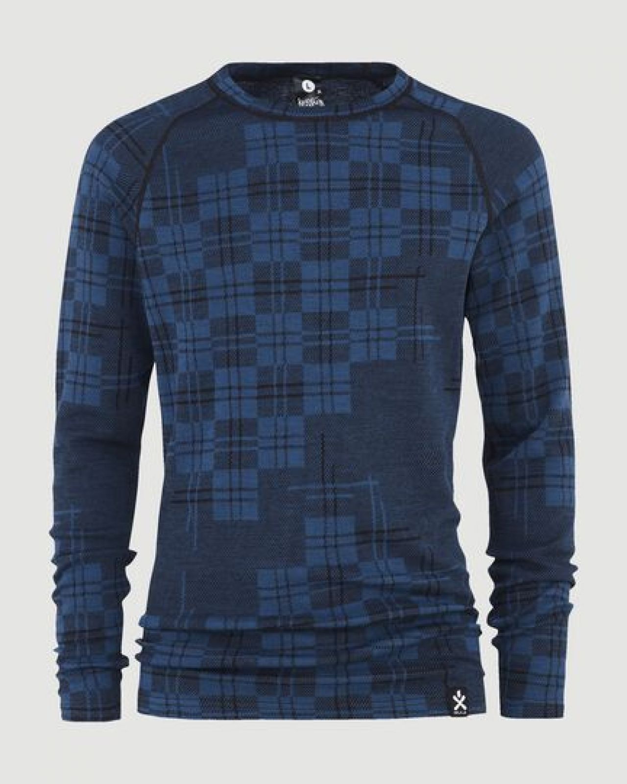 BULA CHECK MERINO WOOL CREW DENIM  Sous vetement technique