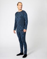 BULA CHECK MERINO WOOL CREW DENIM  Sous vetement technique pas cher