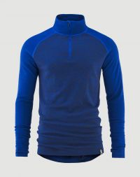 BULA GEO MERINO WOOL HALFZIP LAPIS  Sous vetement technique en laine merinos