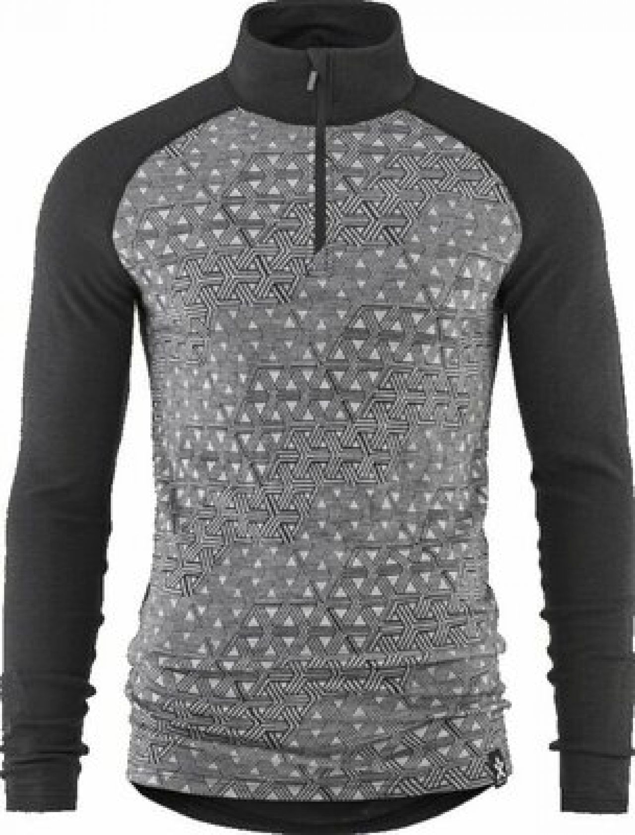 BULA GEO MERINO WOOL HALFZIP GREY  Sous vetement technique en laine merinos