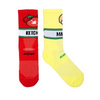 BV SPORT CHAUSSETTES TRAIL ULTRA NUTRISOCKS KETCHUP MAYO Chaussettes de trail pas cher