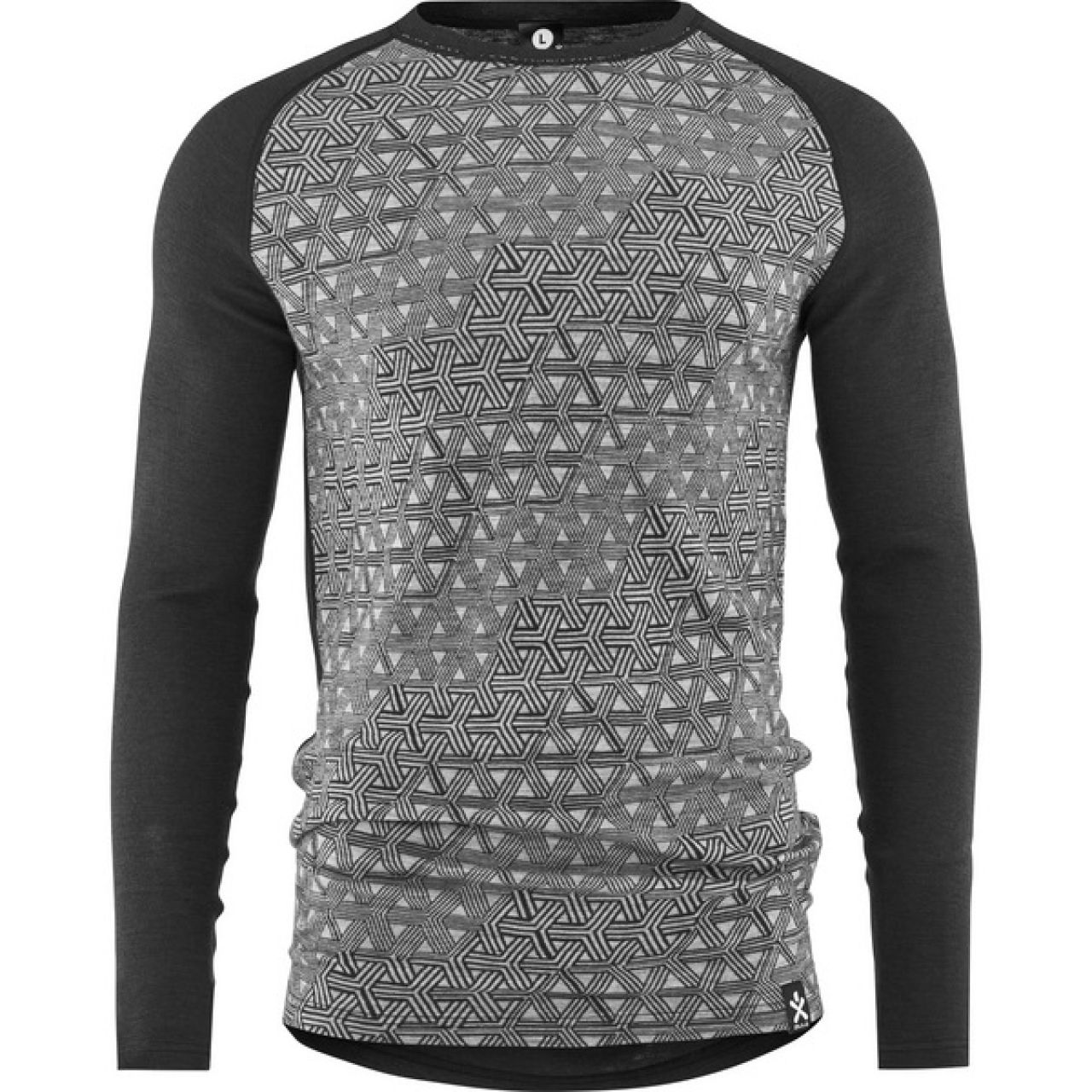 BULA GEO MERINO WOOL CREW DGREY Sous vetement technique en laine merinos