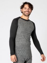 BULA GEO MERINO WOOL CREW DGREY Sous vetement technique en laine merinos pas cher