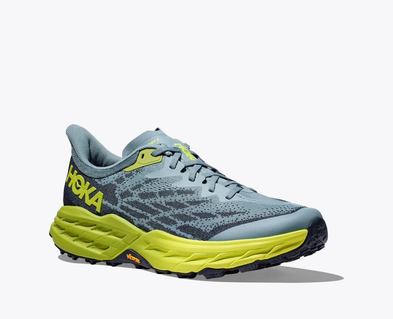 HOKA SPEEDGOAT 5 WIDE STONE BLUE Chaussures de trail pieds larges