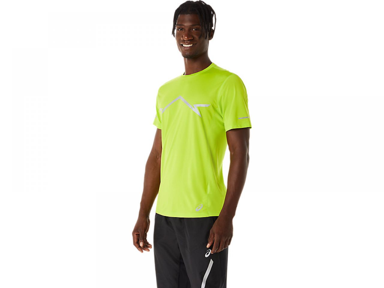 ASICS LITE SHOW SS TOP LIME  tee shirt running