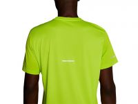 ASICS LITE SHOW SS TOP LIME  tee shirt running pas cher