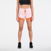 NEW BALANCE SHORT PRINTED IMPACT RUN 2 IN 1 STONE PINK Short de running pas cher