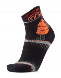 SIDAS CHAUSSETTES TRAIL ULTRA BLACK ET ORANGE  Chaussettes de running