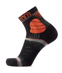 SIDAS CHAUSSETTES TRAIL ULTRA BLACK ET ORANGE  Chaussettes de running pas cher