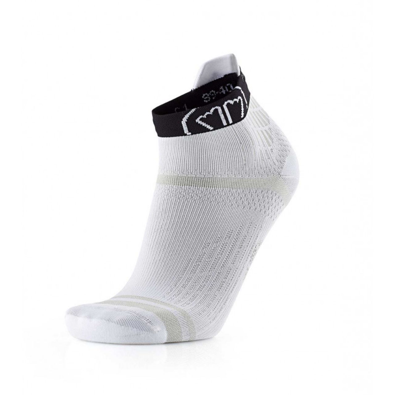 SIDAS CHAUSSETTES RUN FEEL WHITE ET BLACK Chaussettes de running