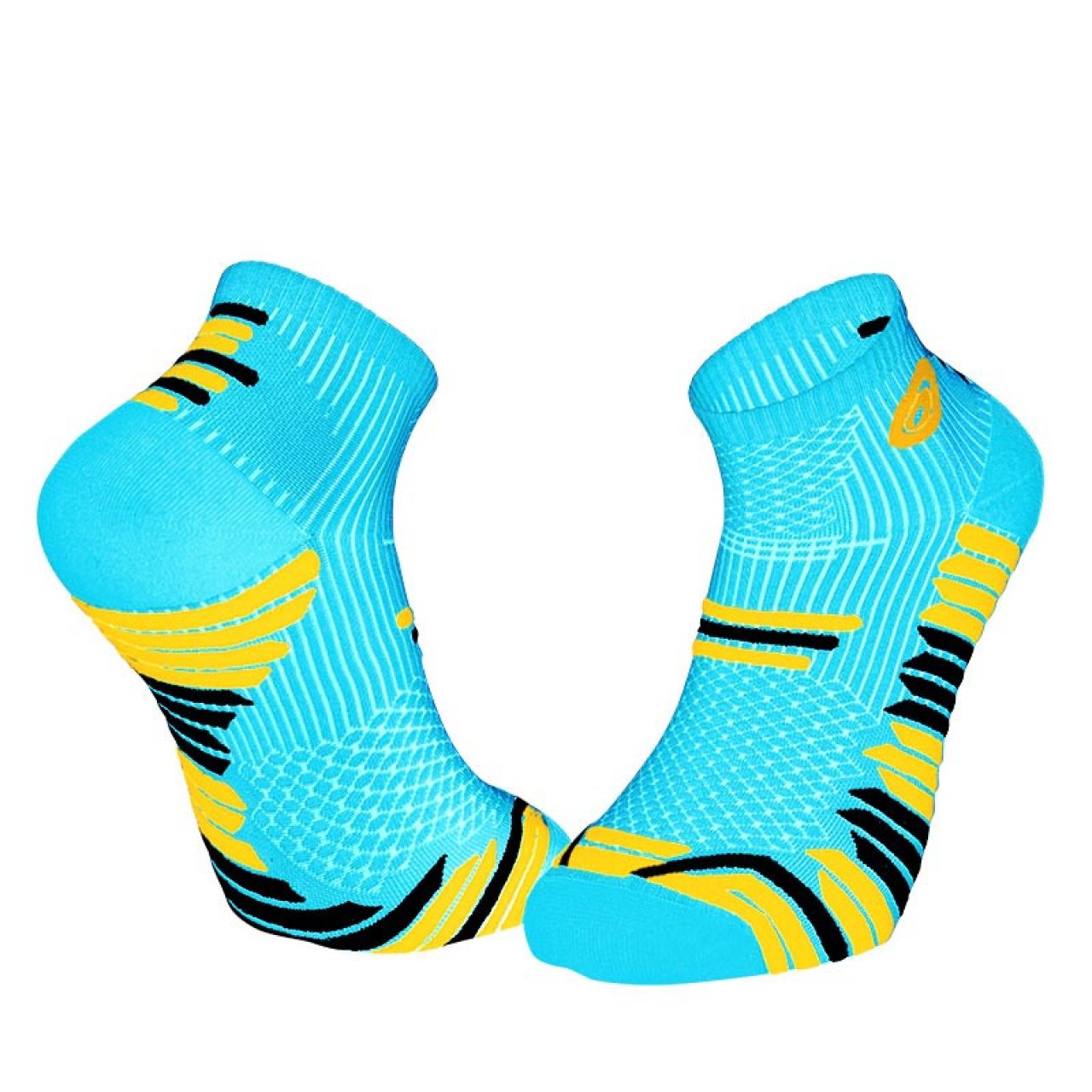 BV SPORT SOQUETTES TRAIL ELITE BLEUE ET JAUNE Made in France
