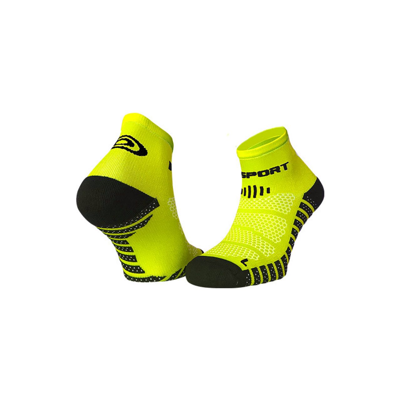 BV SPORT SOCQUETTES SCR ONE EVO JAUNE FLUO Chaussettes Running BV Sport