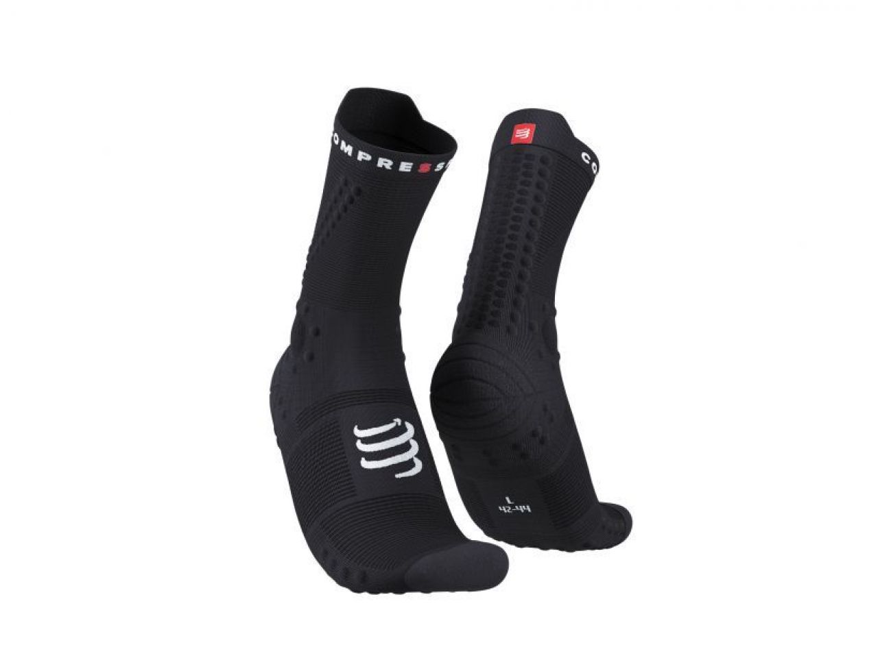 COMPRESSPORT PRO RACING SOCKS V4.0 TRAIL BLACK ET RED Chaussettes running