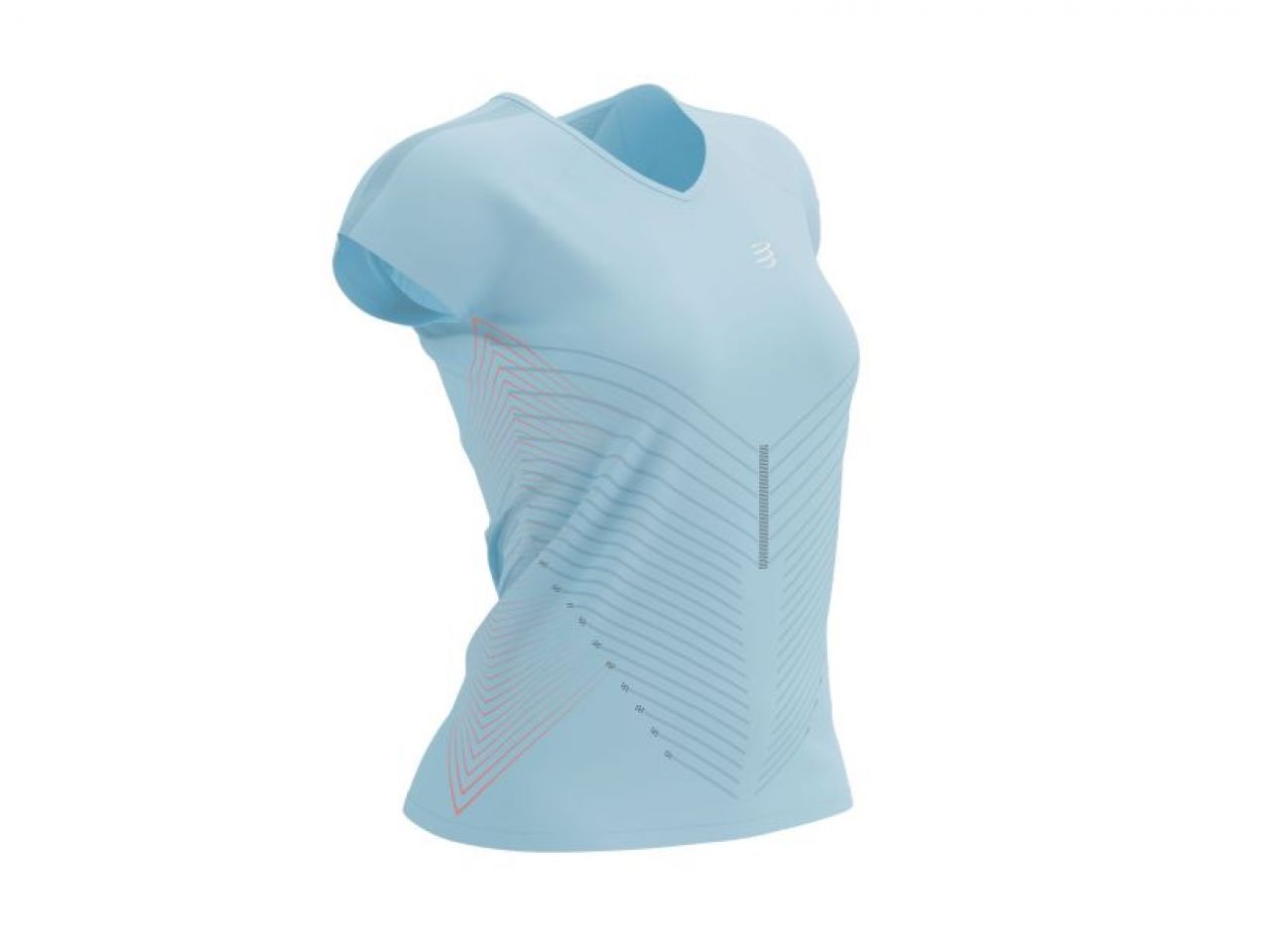 COMPRESSPORT PERFORMANCE SS SHIRT W AQUA Tee shirt de running