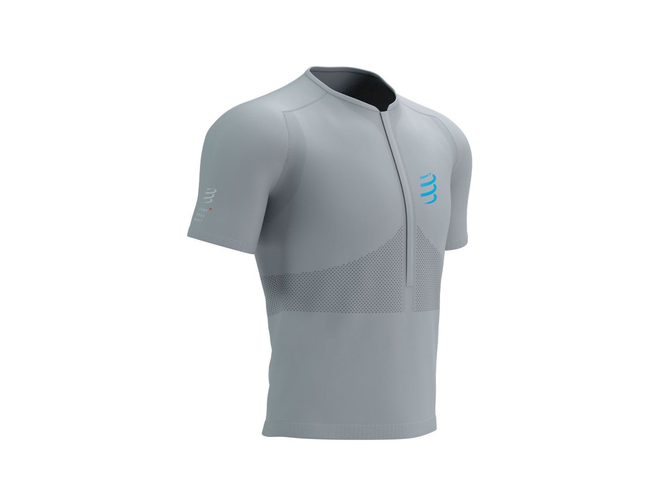 COMPRESSPORT TRAIL HALF ZIPPED SS TOP ALLOY Tee shirt de running
