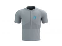 COMPRESSPORT TRAIL HALF ZIPPED SS TOP ALLOY Tee shirt de running pas cher