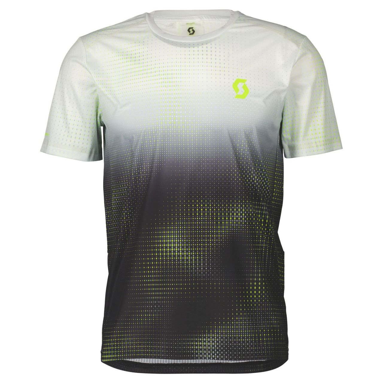 SCOTT TEE SHIRT RC RUN BLANC ET JAUNE Tee shirt running