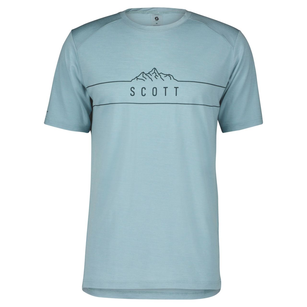 SCOTT TEE SHIRT SCOTT DEFINED MERINO SS MINERAL GREEN  Tee shirt technique