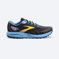 BROOKS DIVIDE 3 BLACK BLUE ET YELLOW  Chaussures de trail pas cher