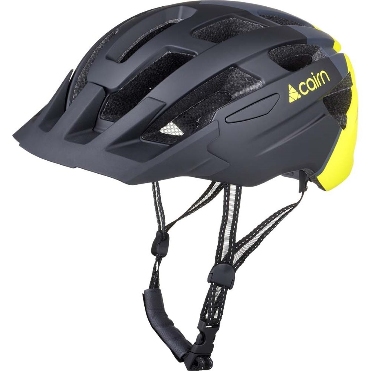 CAIRN PRISM XTR II  MAT BLACK ET NEON YELLOW  Casque vélo