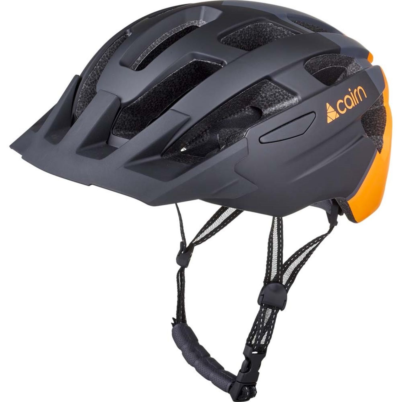 CAIRN PRISM XTR II  MAT BLACK ET NEON ORANGE Casque vélo