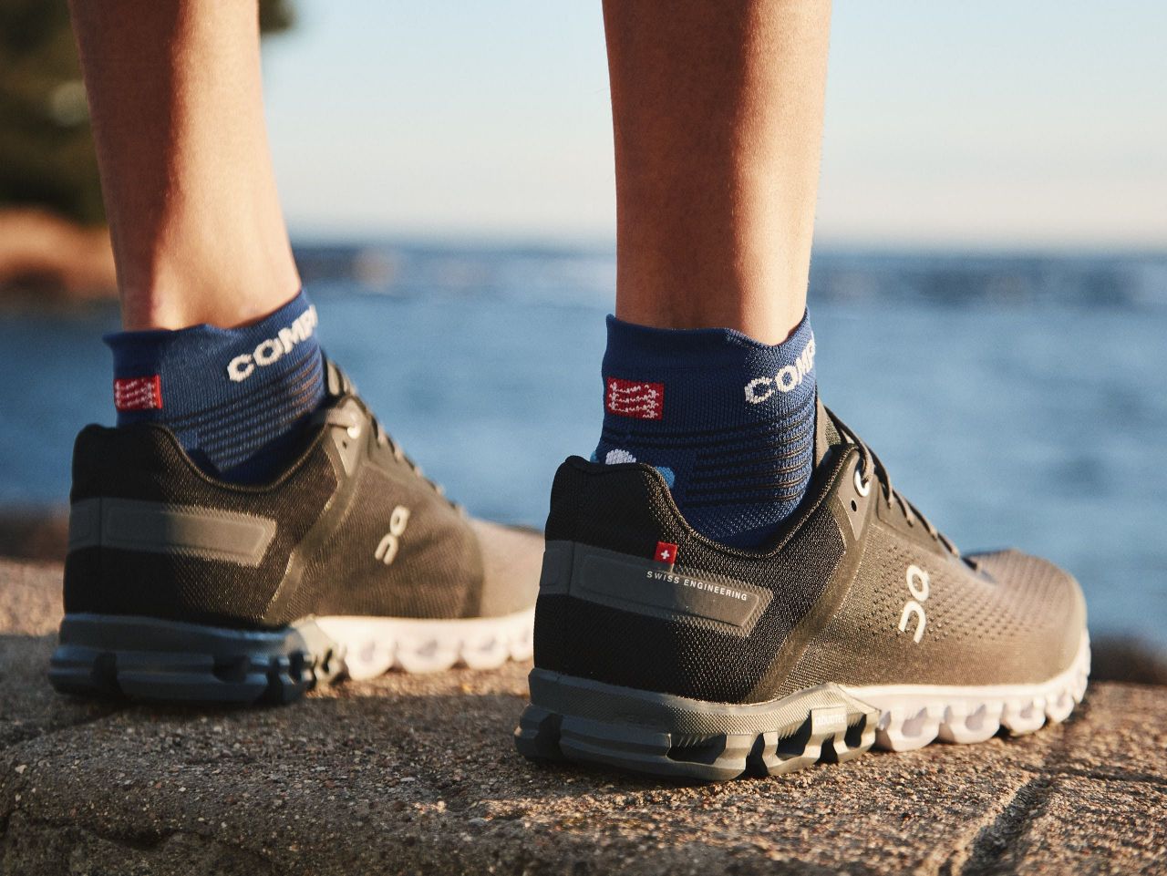 COMPRESSPORT PRO RACING SOCKS V4.0 RUN LOW SODALITE Chaussettes running