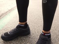 COMPRESSPORT PRO RACING SOCKS V4.0 RUN LOW BLACK ET RED Chaussettes running pas cher