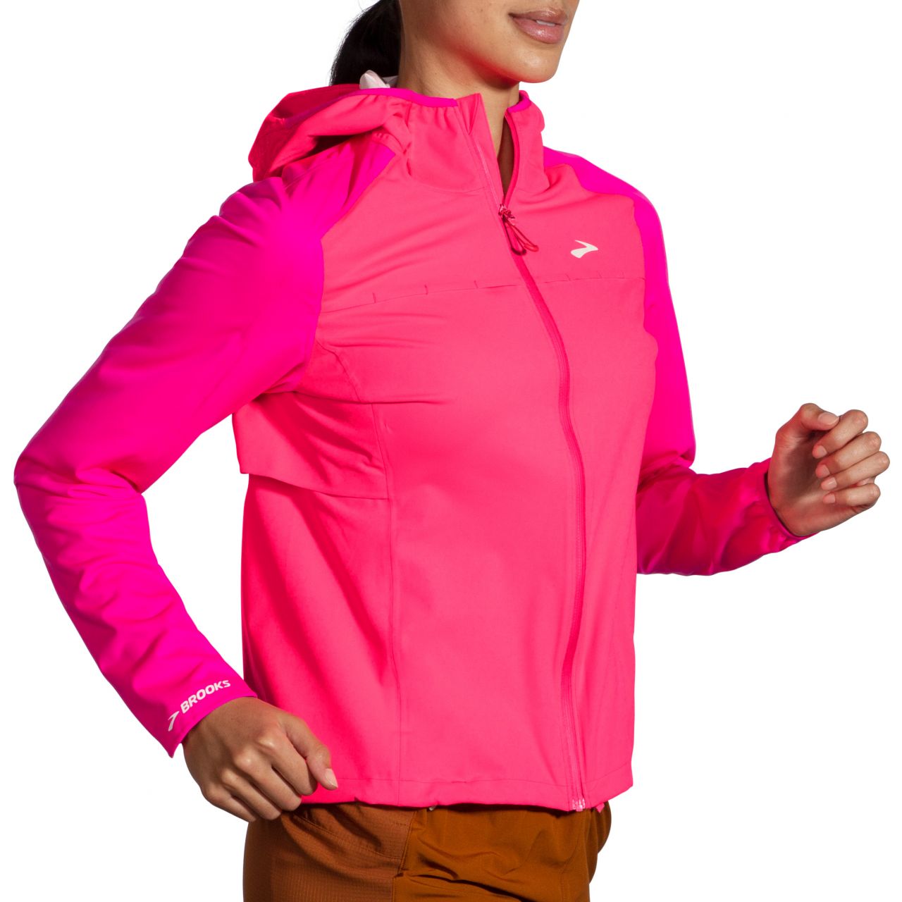 BROOKS HIGH POINT WATERPROOF JACKET HYPER PINK ET FUCHSIA  Veste  etanche