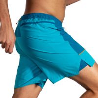 BROOKS SHORT HIGH POINT 7 POUCES 2 EN 1 HYPER BLUE  Short trail brooks pas cher