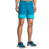 BROOKS SHORT HIGH POINT 7 POUCES 2 EN 1 HYPER BLUE  Short trail brooks pas cher