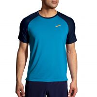 BROOKS ATMOSPHERE SHORT SLEEVE 2.0 HYPER BLUE  Tee shirt running pas cher