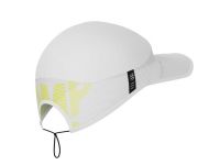 COMPRESSPORT PRO RACING CAP WHITE ET EVENING PRIMROSE Casquette running pas cher